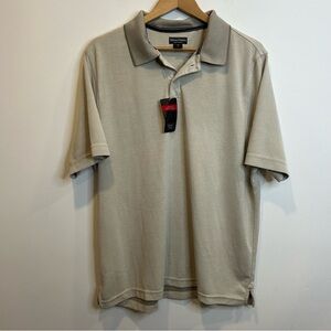 Denver Hayes Classic Fit Short Sleeve Polo Shirt Driftwood Beige